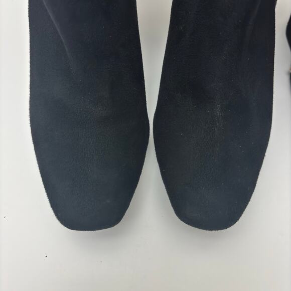 Guess Black Suede Knee High Stretchy Slouchy Stiletto Heel Boots Size 7.5 - Picture 11 of 11